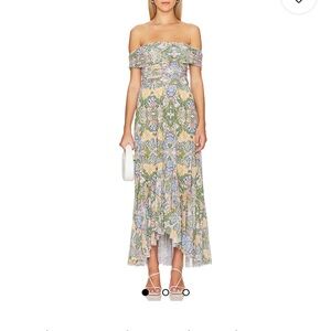 NWT MISA Los Angeles Floral Off-Shoulder Dress